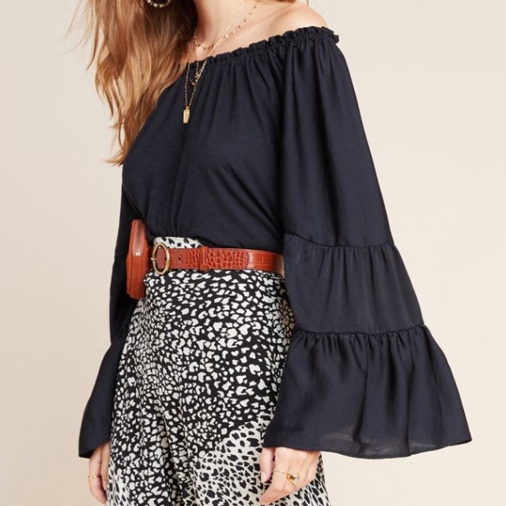 Anthropologie Gloria Off-The-Shoulder Top